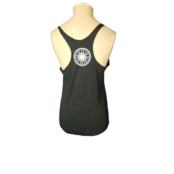 Soul Cycle Racer Back Logo Tank Dark Gray/Black Small - Picture 2 of 3